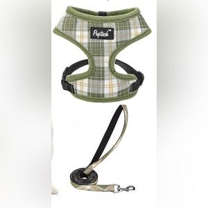 Puptek Green Plaid Dog Harness